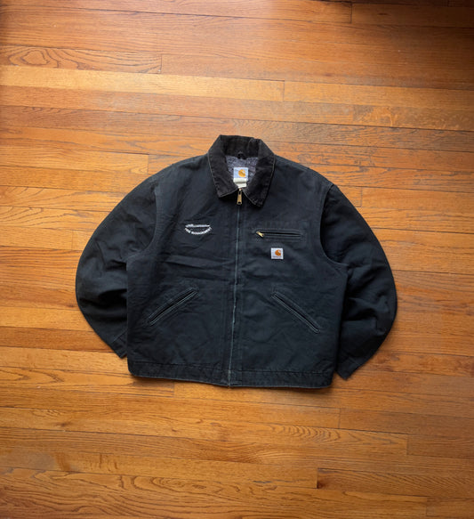 Faded Black Carhartt Detroit Jacket - Boxy M-L