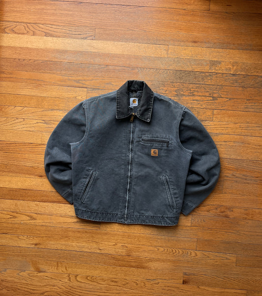 Faded Petrol Blue Carhartt Detroit Jacket - Medium