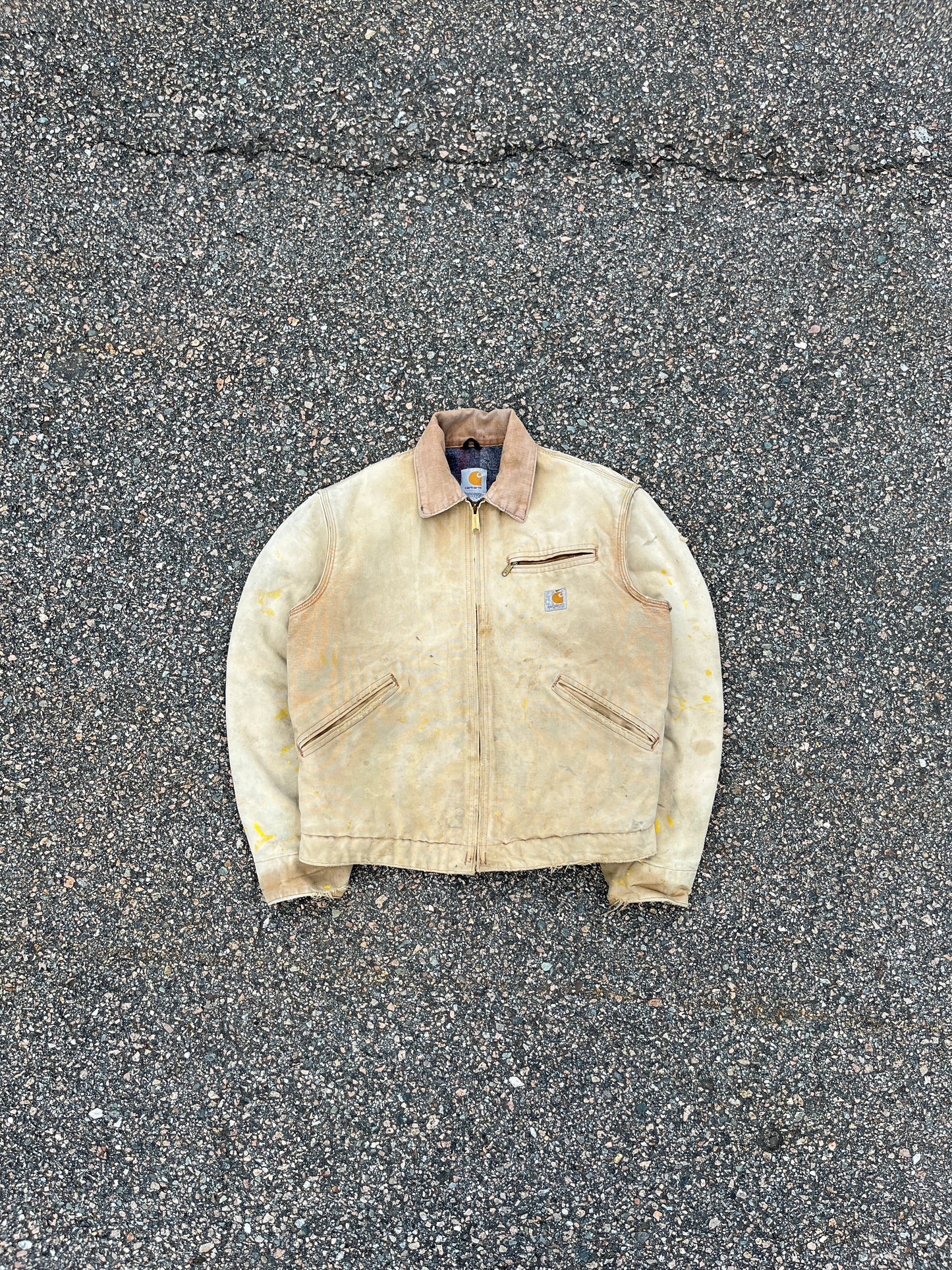 Faded n Painted Brown Carhartt Detroit Jacket - Small