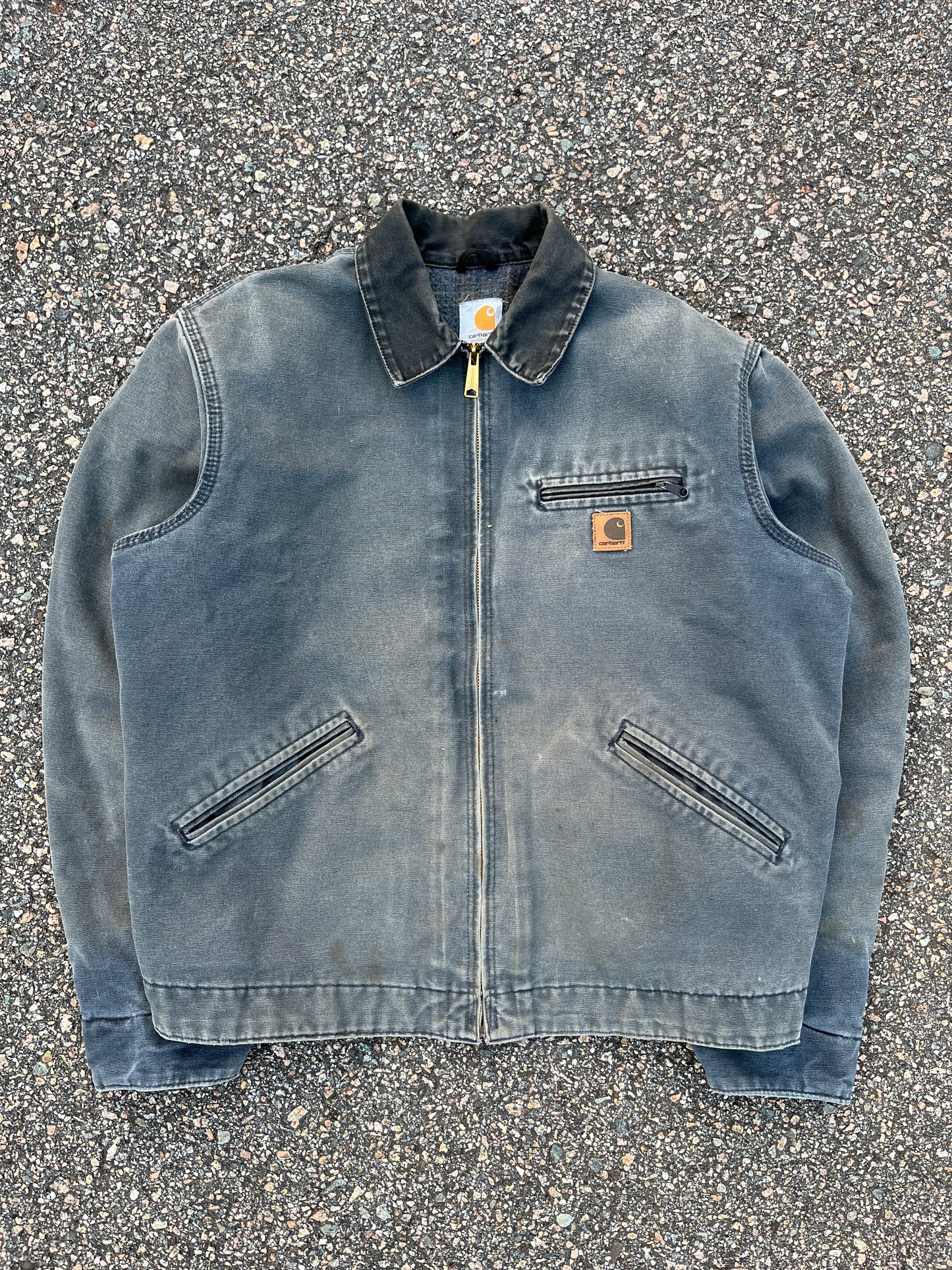 Faded Petrol Blue Carhartt Detroit Jacket - Large – VTG By Mike