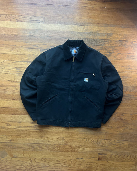 Faded Black Carhartt Detroit Jacket - Large Tall