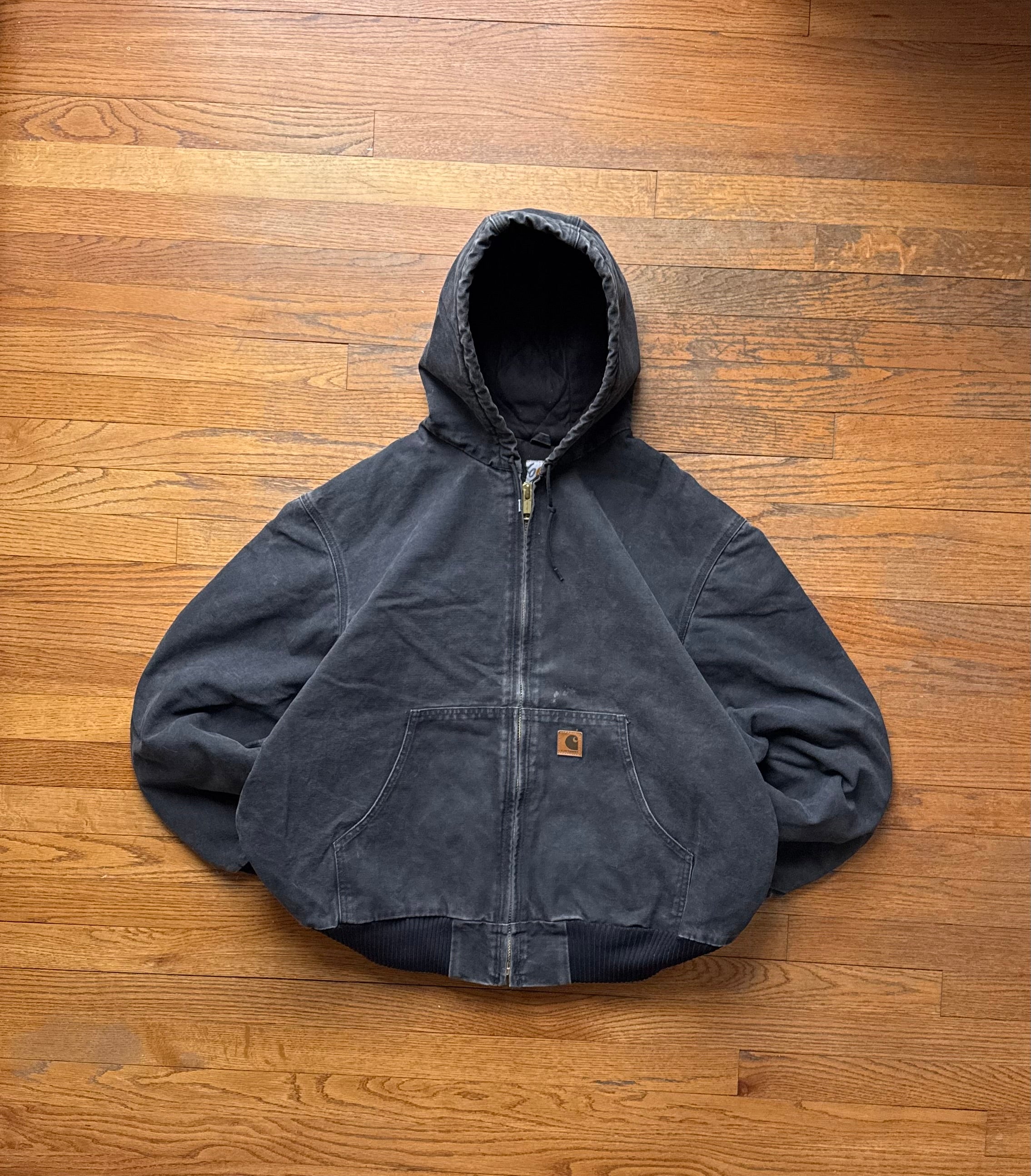 ジャケット・アウター Carhartt 90s Faded Black Active Jacket Faded Black Carhartt Active Jacket - XL – VTG By Mike