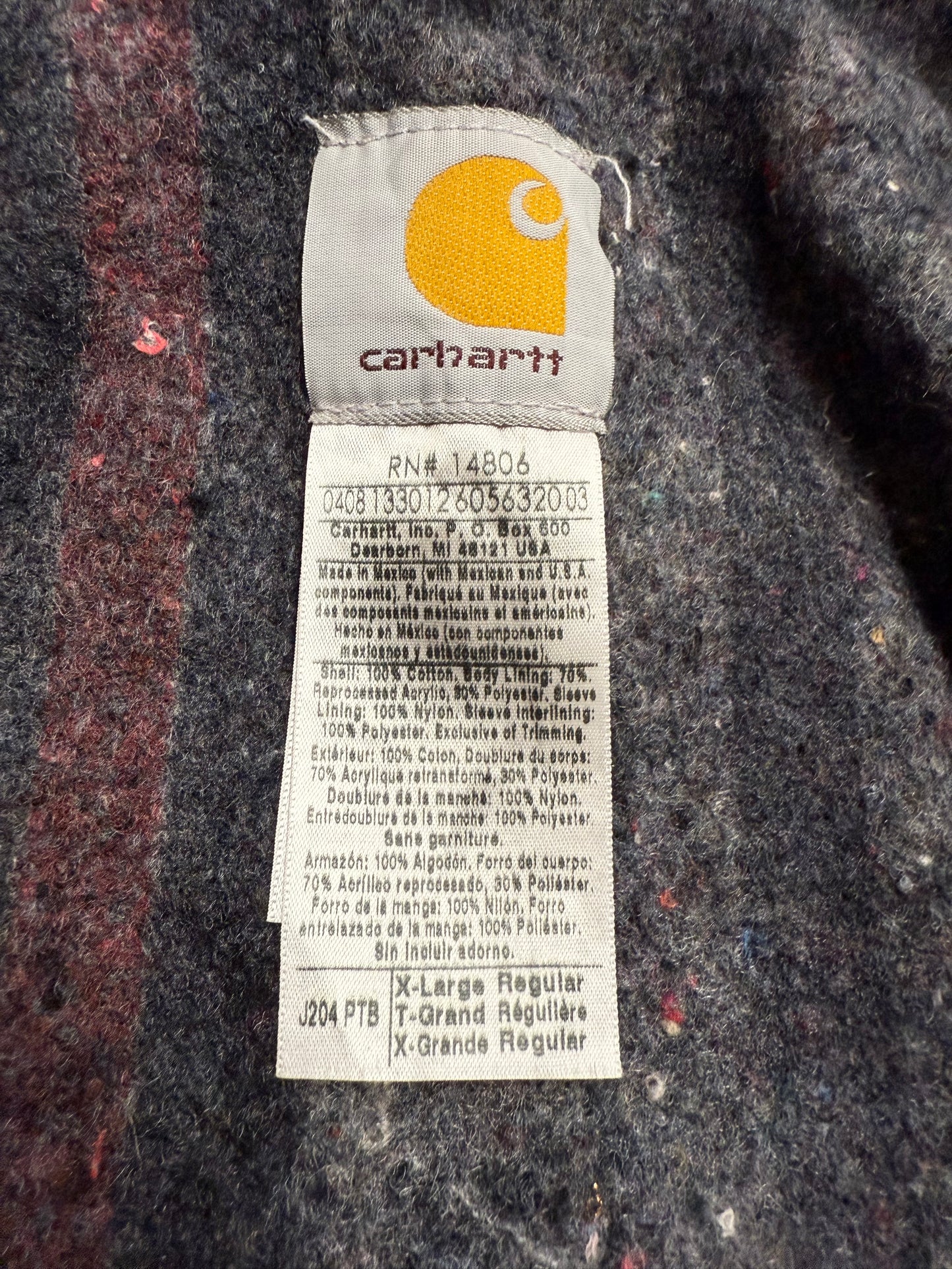 Faded Petrol Blue Carhartt Detroit Jacket - XL