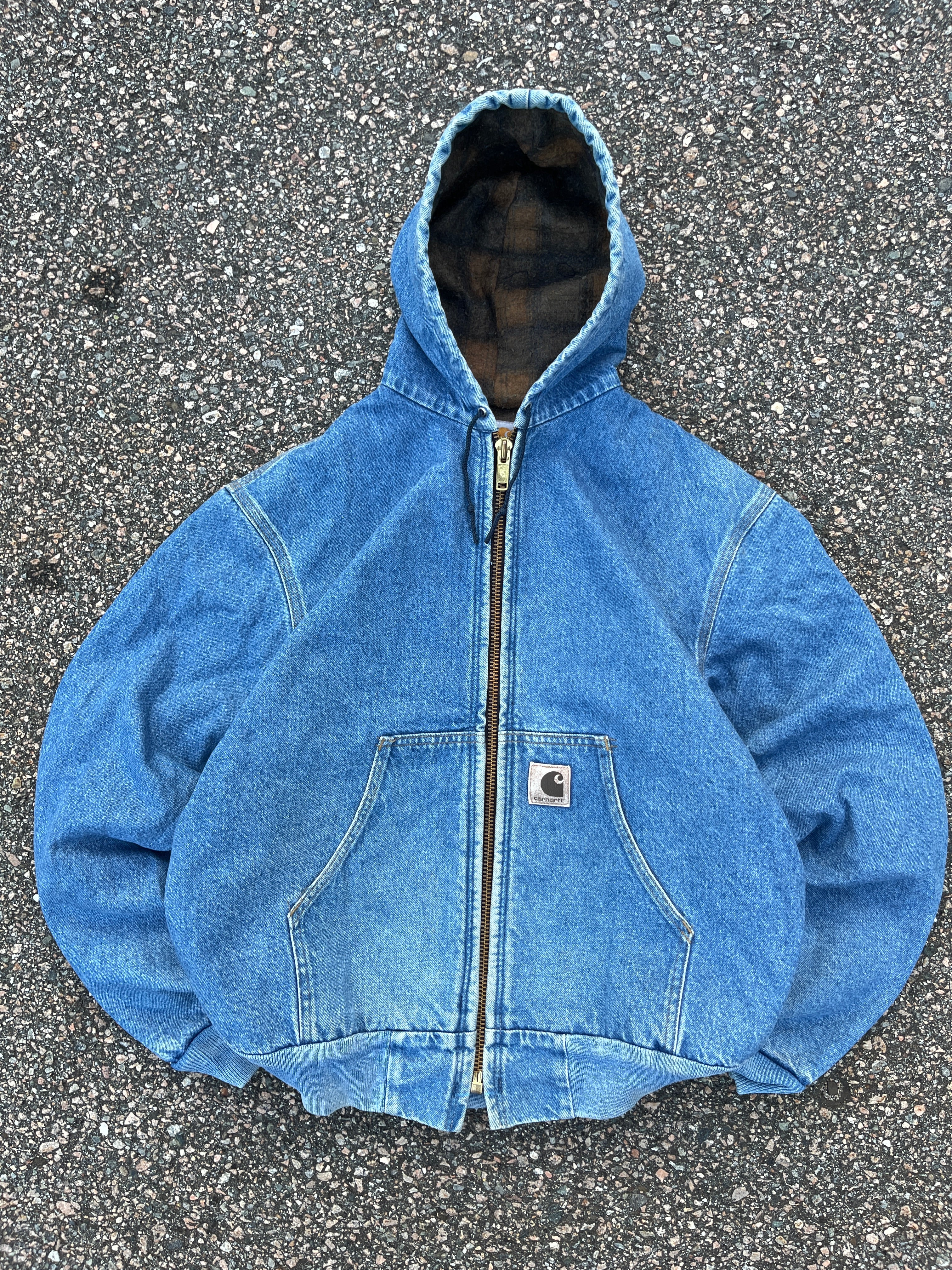 は*し様 CARHARTT ACTIVE JACKET FADED BLUE Faded Navy Blue Carhartt Active Jacket - Medium – VTG By Mike