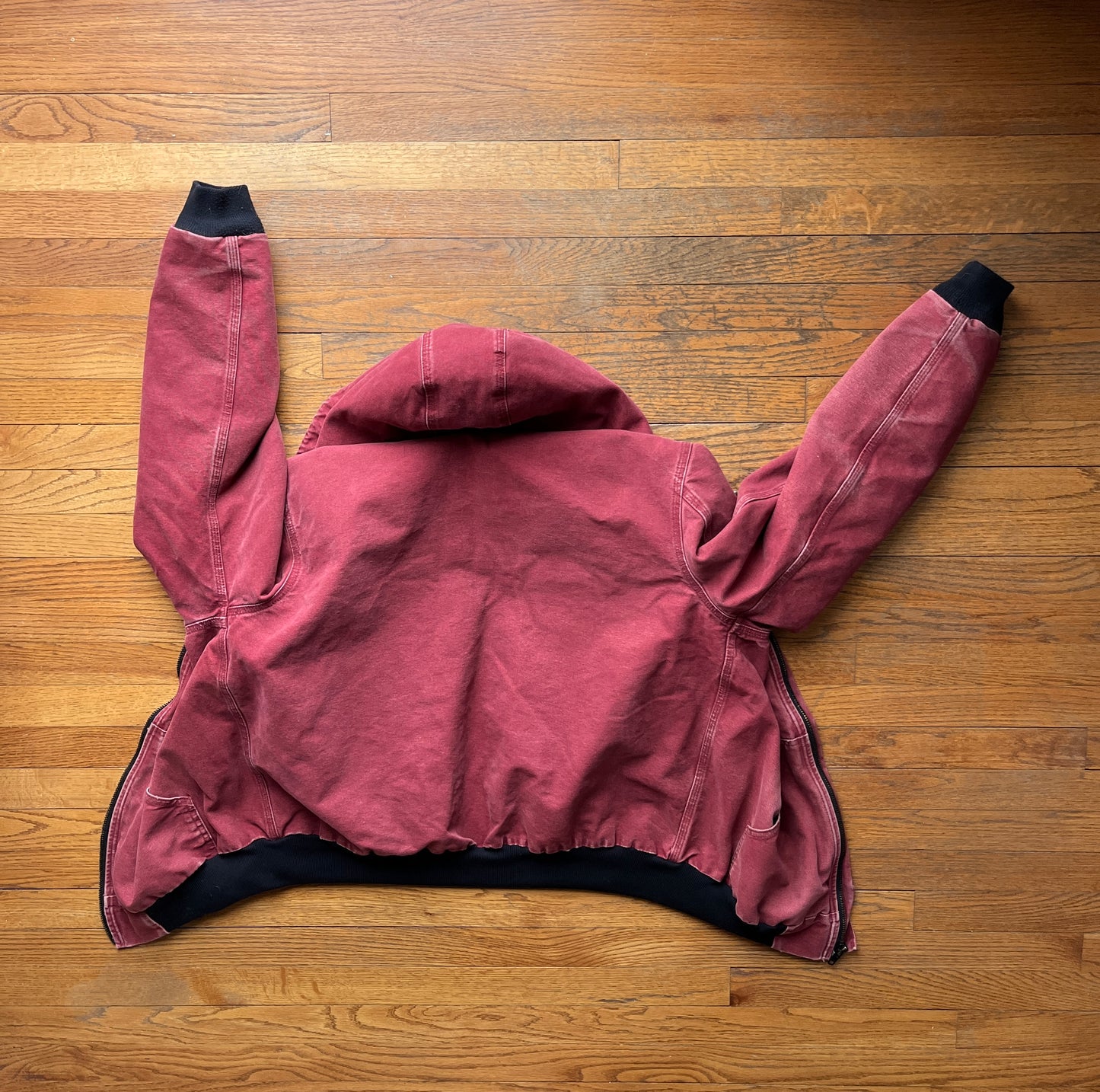 Faded Dark Red Carhartt Active Jacket - XL