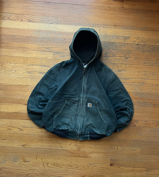 Faded Black Carhartt Active Jacket - Boxy M-L