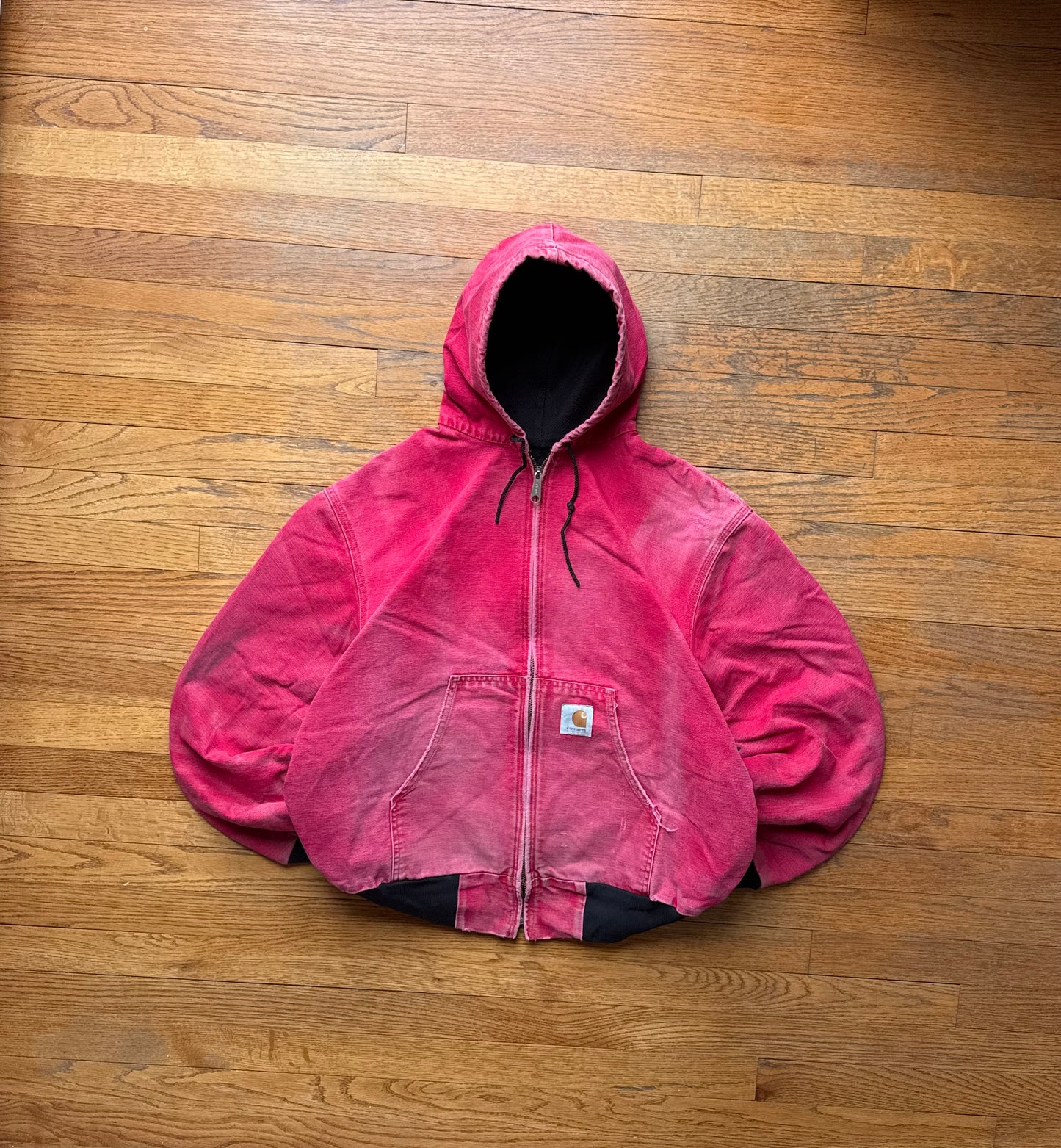 Faded Strawberry Red Carhartt Active Jacket - Large