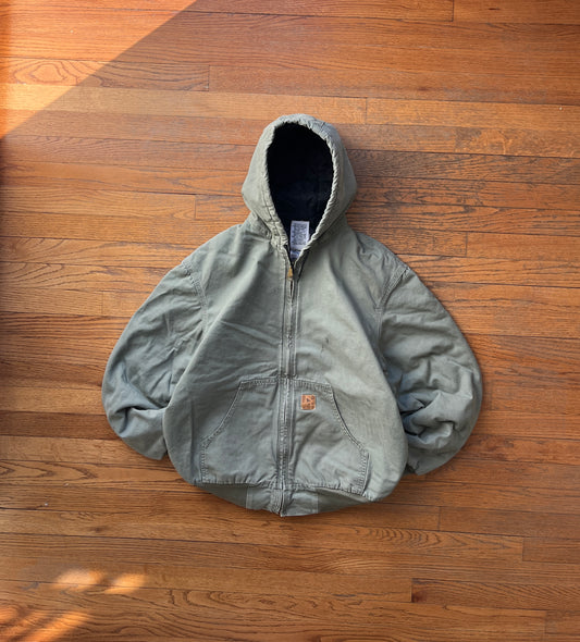 Faded Loden Green Carhartt Active Jacket - Medium