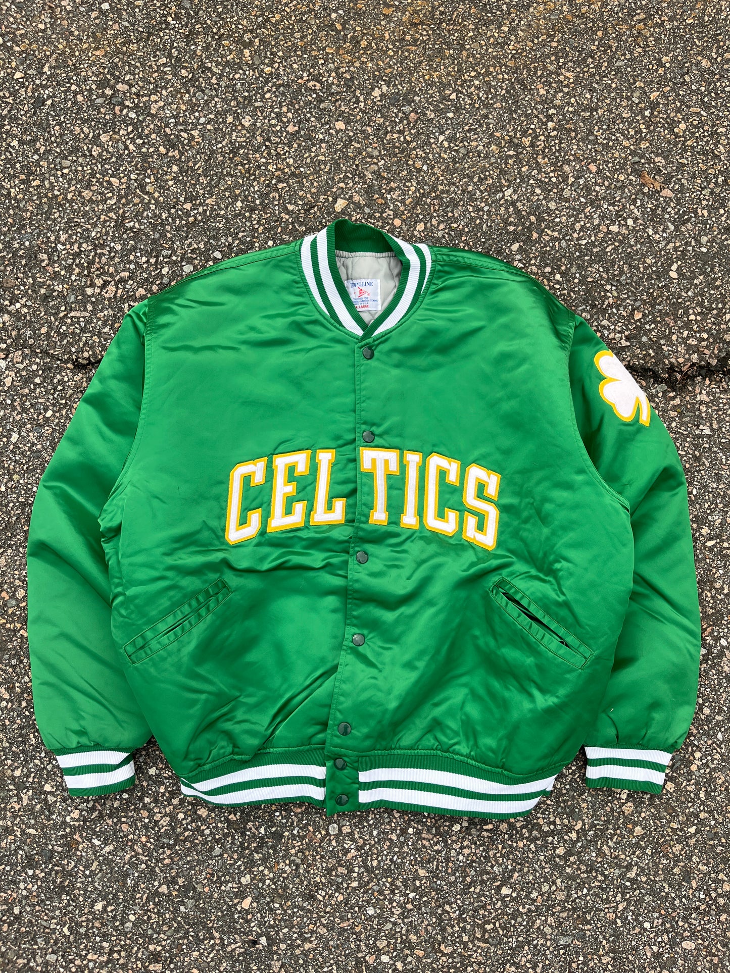 80’s Boston Celtics Satin Jacket - Boxy XL