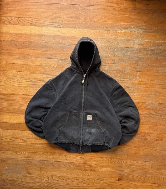 Faded Black Carhartt Active Jacket - Boxy Large