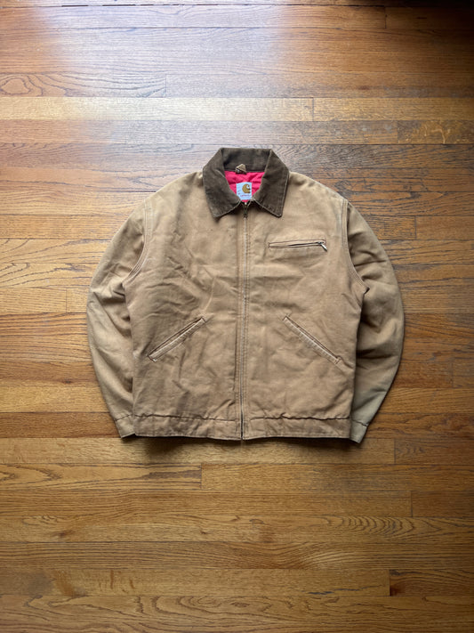 80’s Faded Brown Carhartt Detroit Jacket - Medium