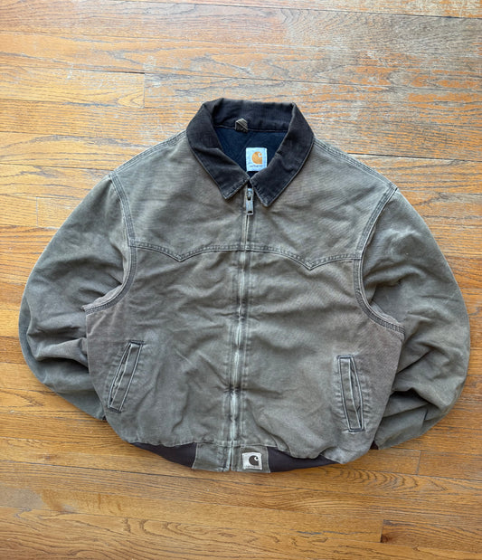 Faded Chestnut Brown Carhartt Santa Fe Jacket - Medium