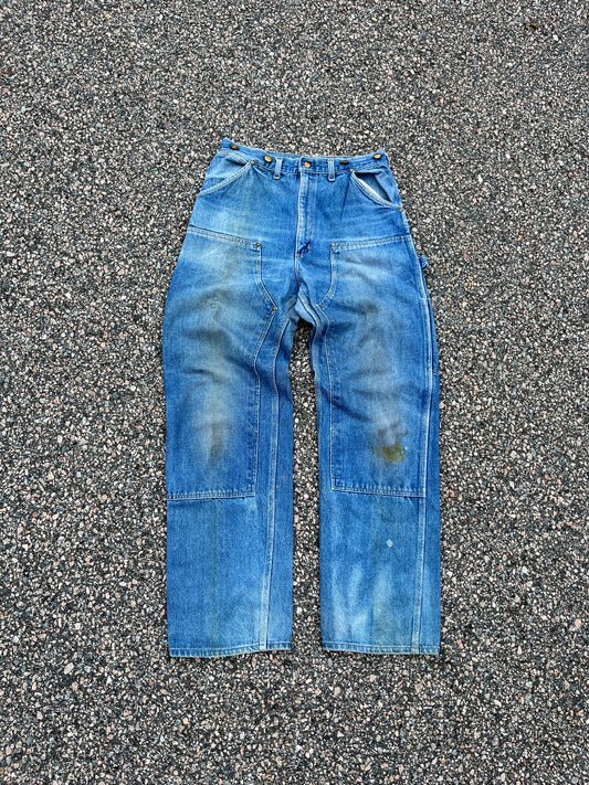 Faded Denim Carhartt Double Knee Pants - 30 x 33