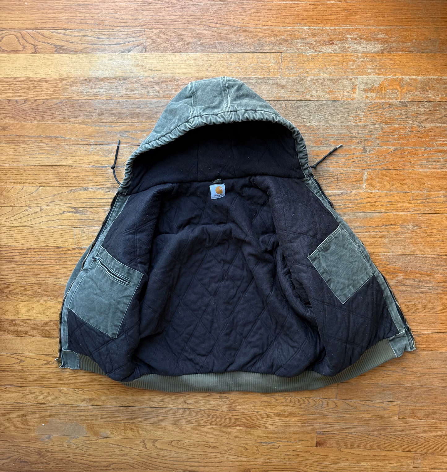 Faded Olive Green Carhartt Active Jacket - Large