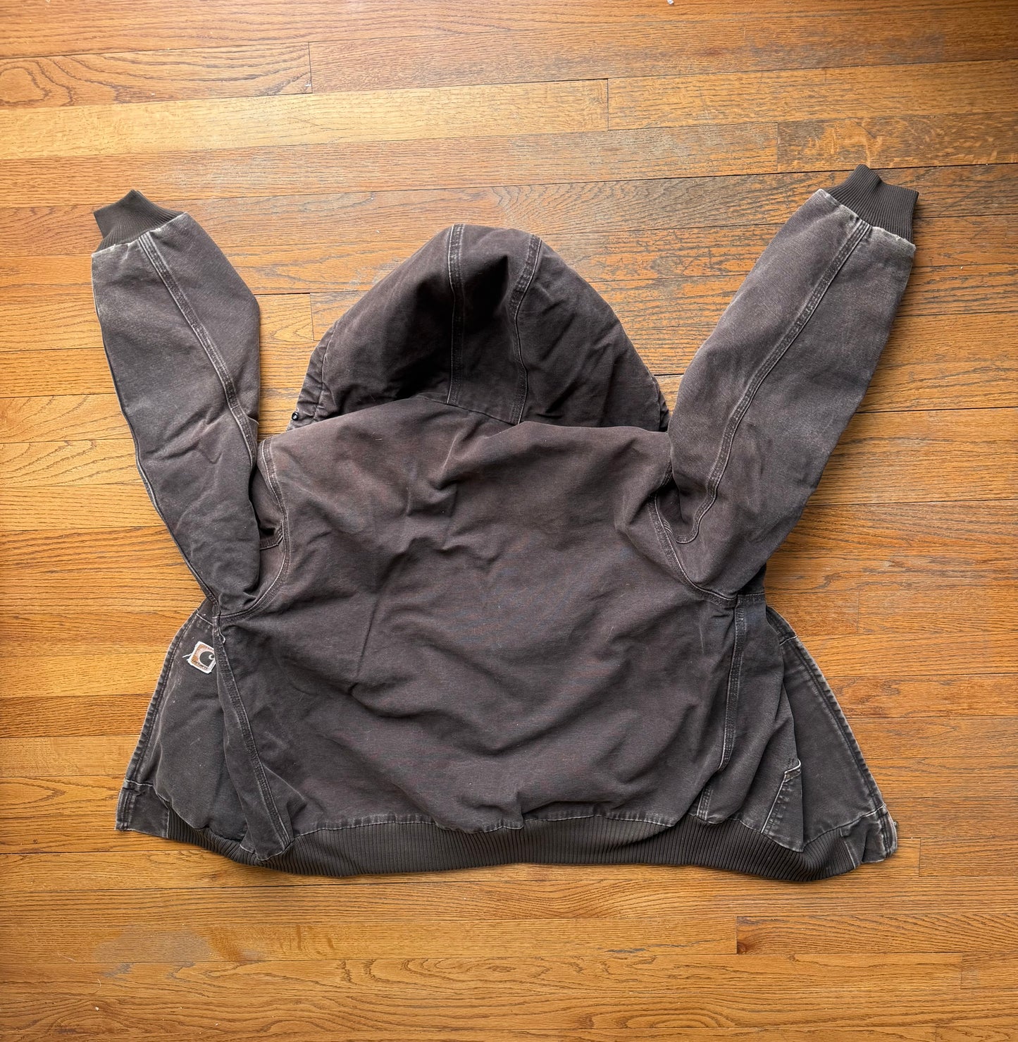 Faded Dark Brown Carhartt Active Jacket - Large