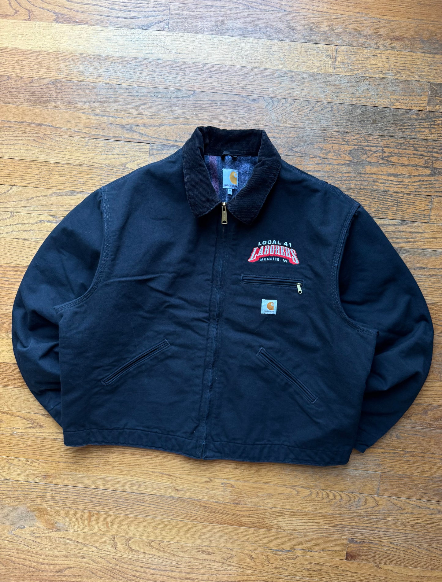 Faded Black Carhartt Detroit Jacket - 2XL