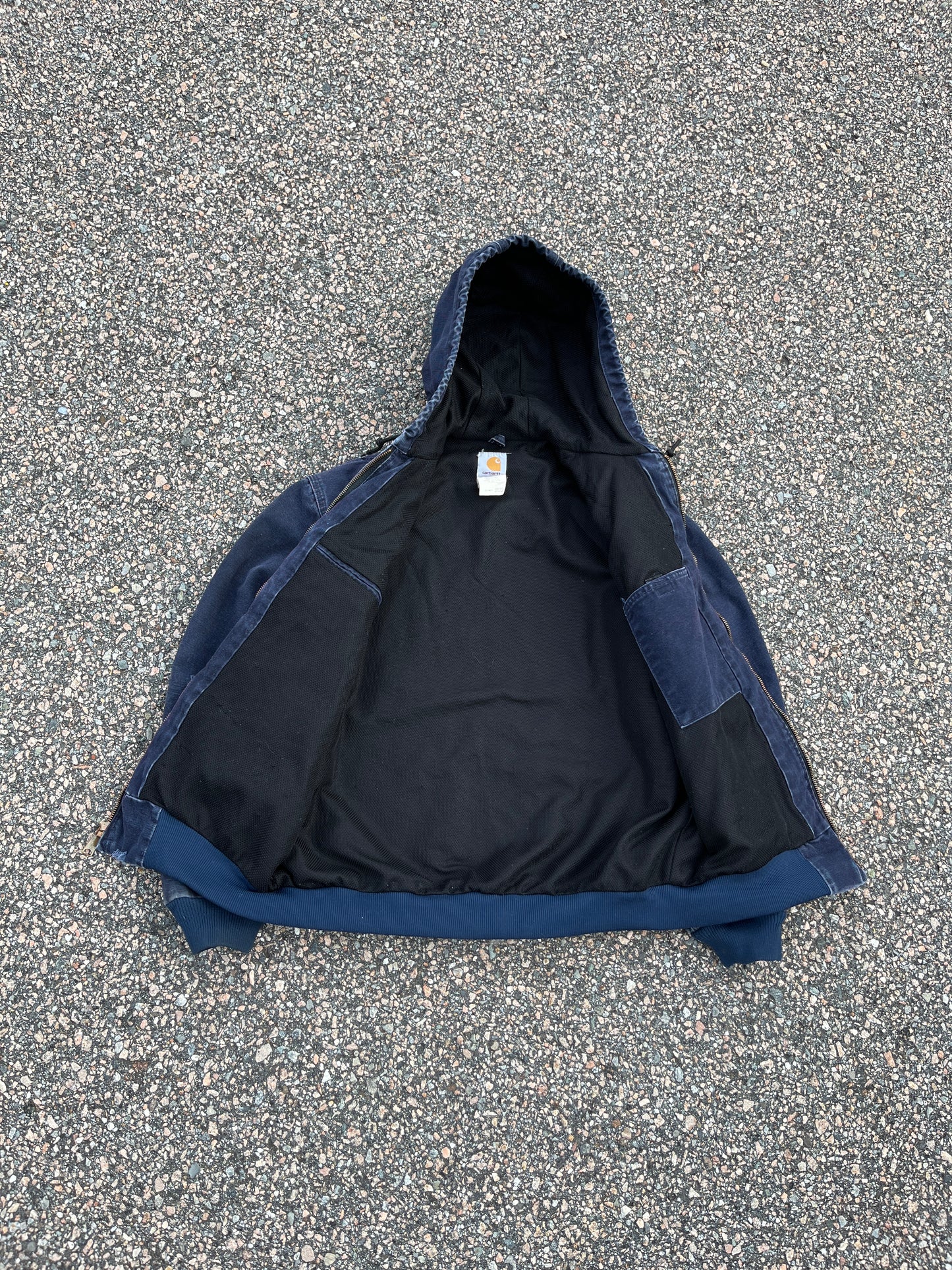 褪色午夜蓝色 Carhartt 运动夹克 - 中号