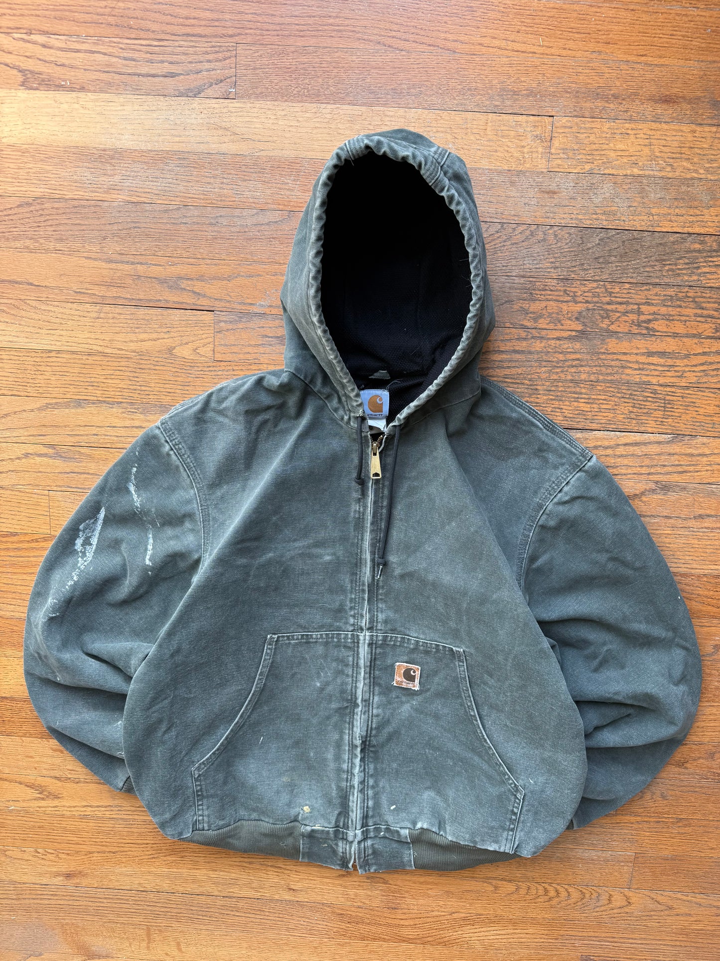 Faded Olive Green Carhartt Active Jacket - Large