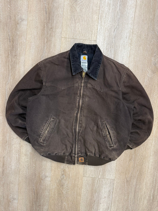 Faded Brown Carhartt Santa Fe Jacket - XL