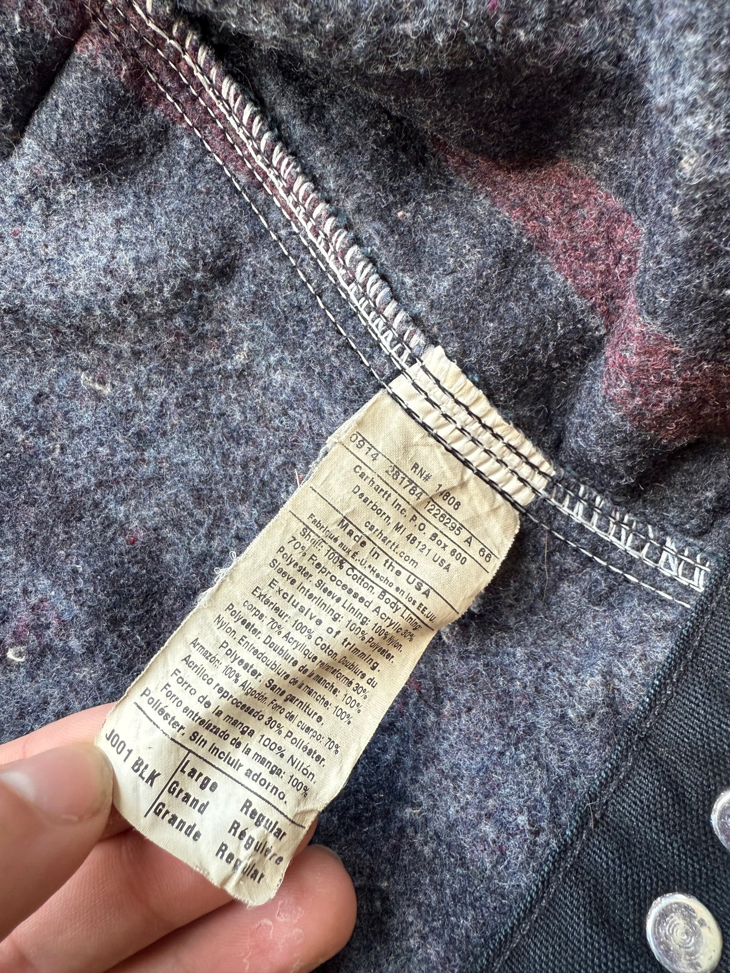 Faded Black Carhartt Detroit Jacket - Large