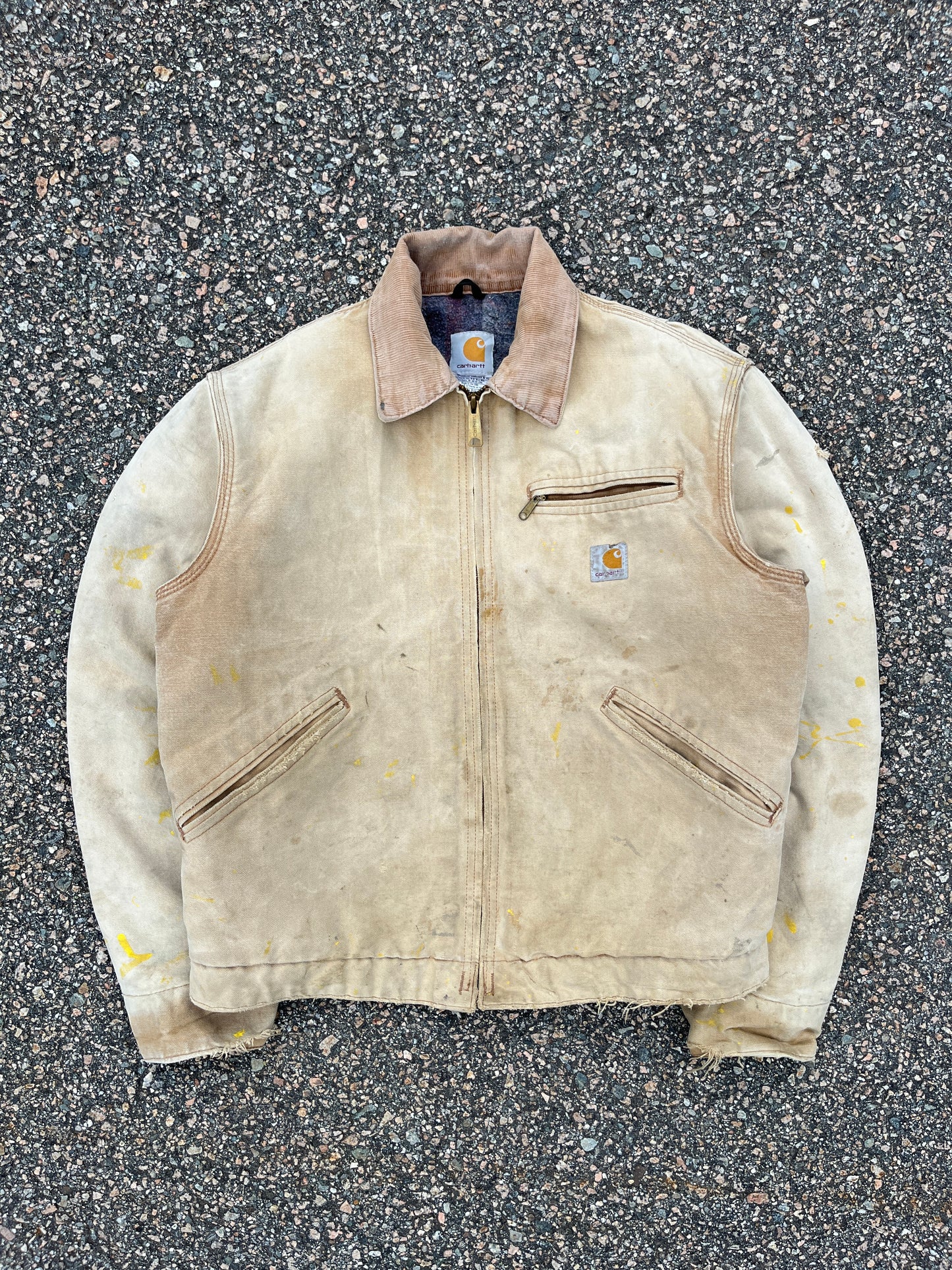 Faded n Painted Brown Carhartt Detroit Jacket - Small