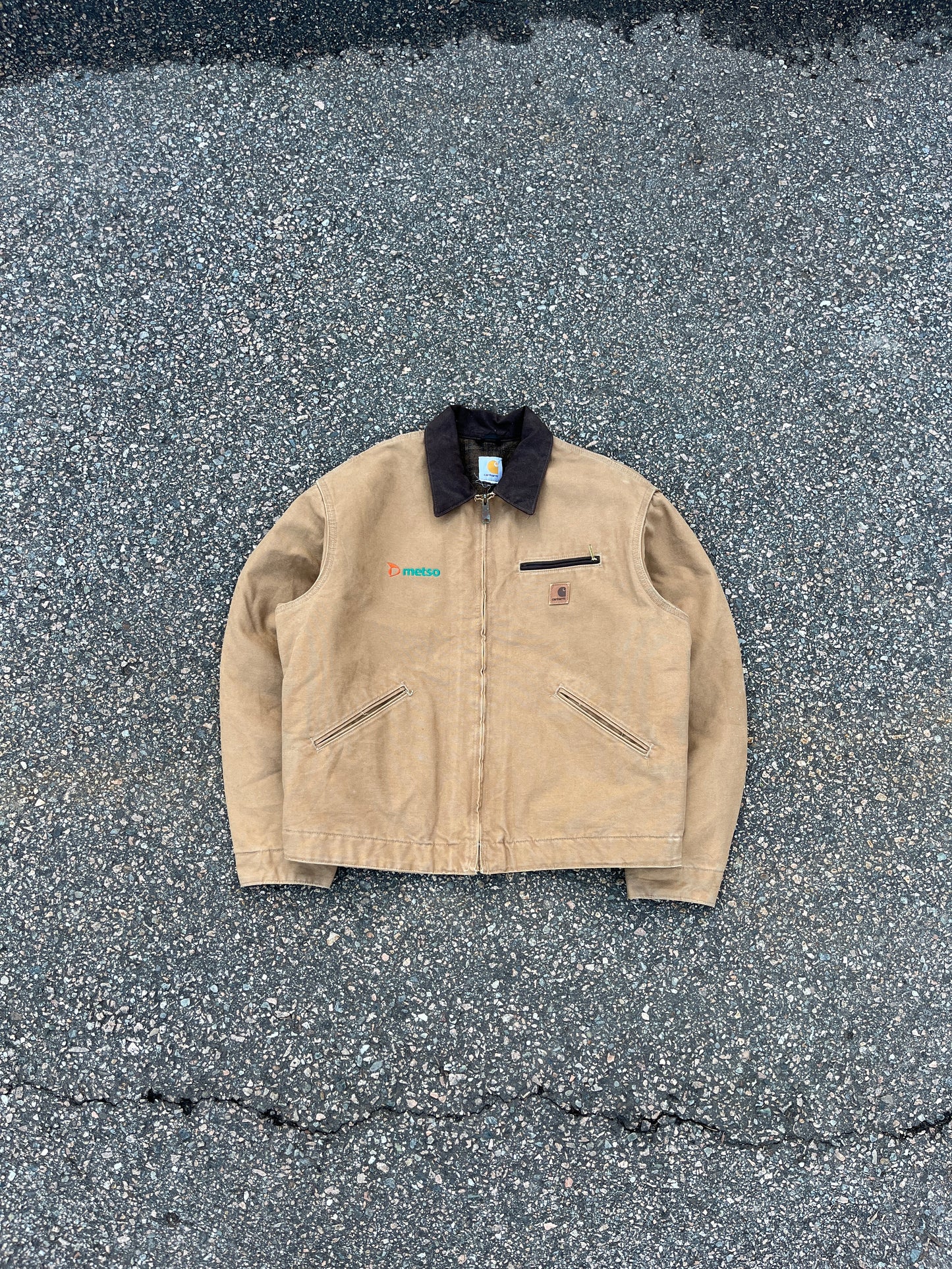 褪色棕色 Carhartt 底特律夹克 - 大号