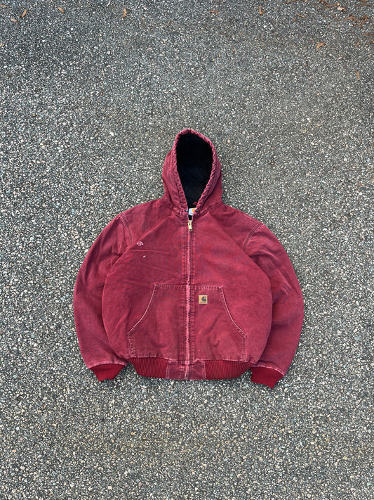 Faded Crimson Red Carhartt Active Jacket - Large