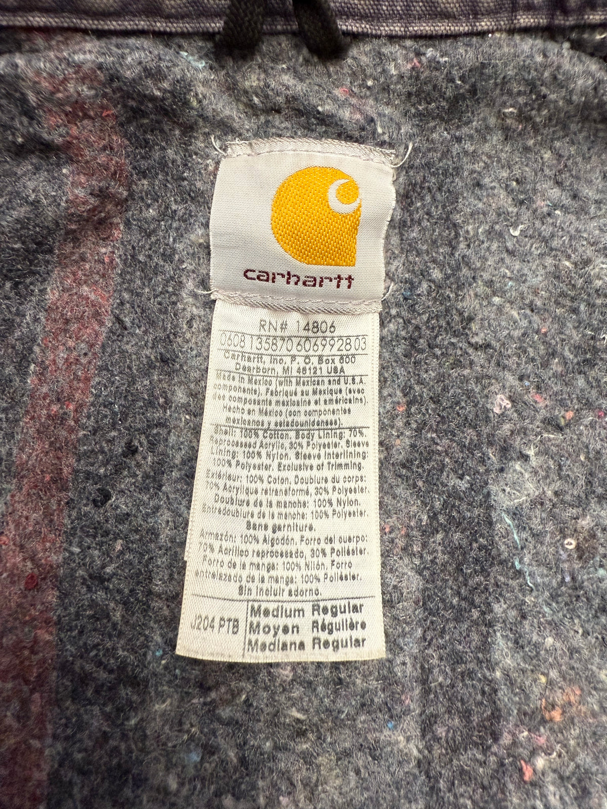 Faded Petrol Blue Carhartt Detroit Jacket - Medium