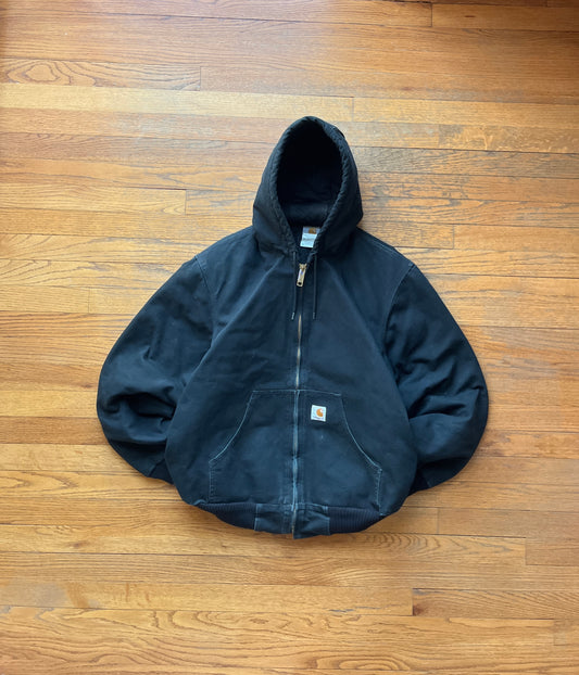 褪色黑色 Carhartt Active 夹克 - 中号