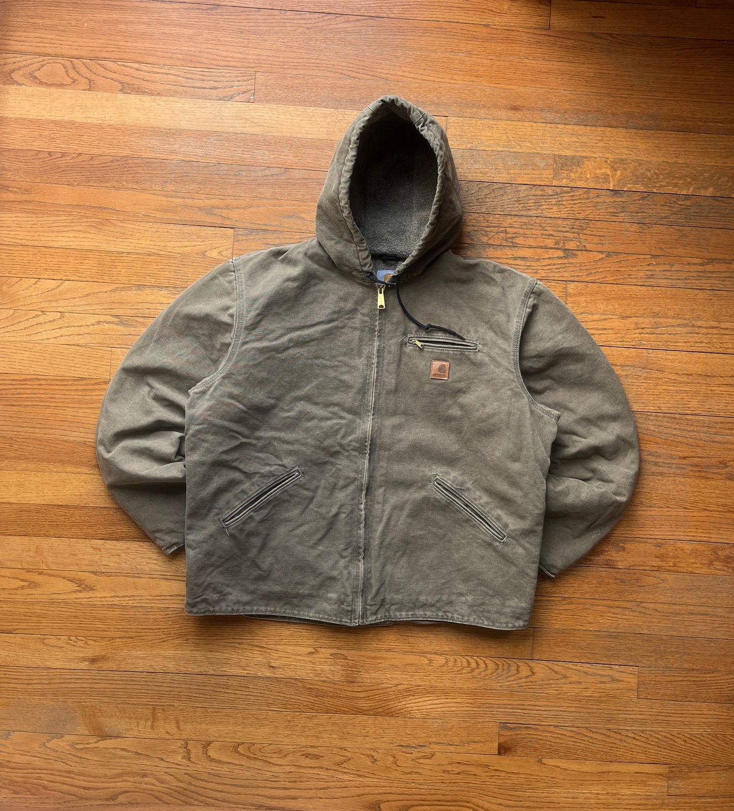 Faded Marsh Carhartt Sherpa Lined Jacket - Boxy Large