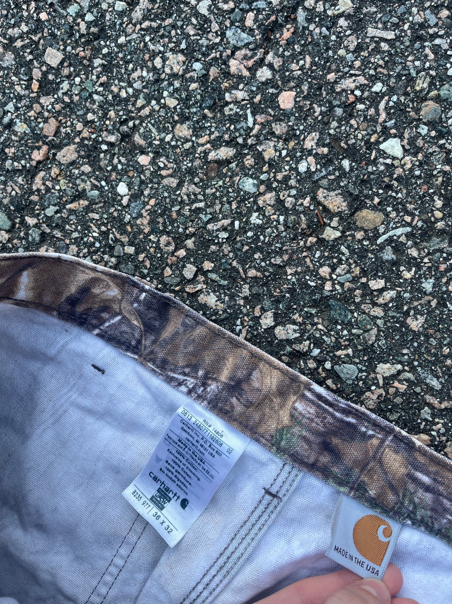 褪色 Realtree Carhartt 木匠裤 - 34 x 29.5