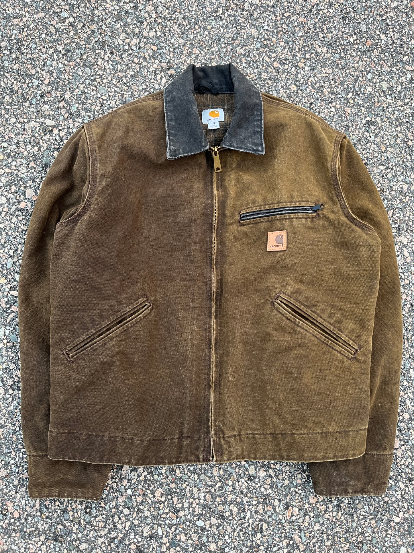 褪色棕色 Carhartt 底特律夹克 - 中号