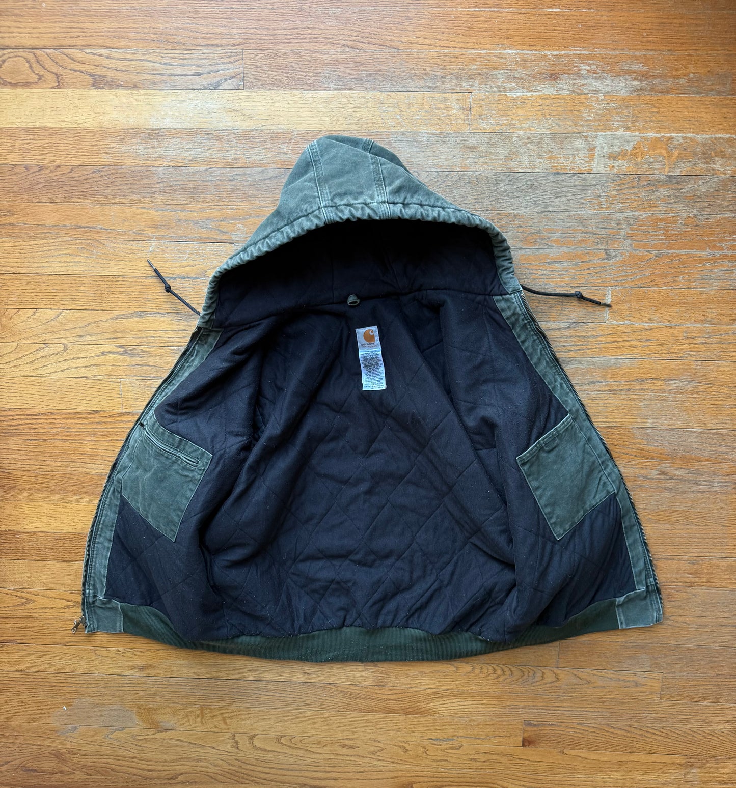 Faded Olive Green Carhartt Active Jacket - Large