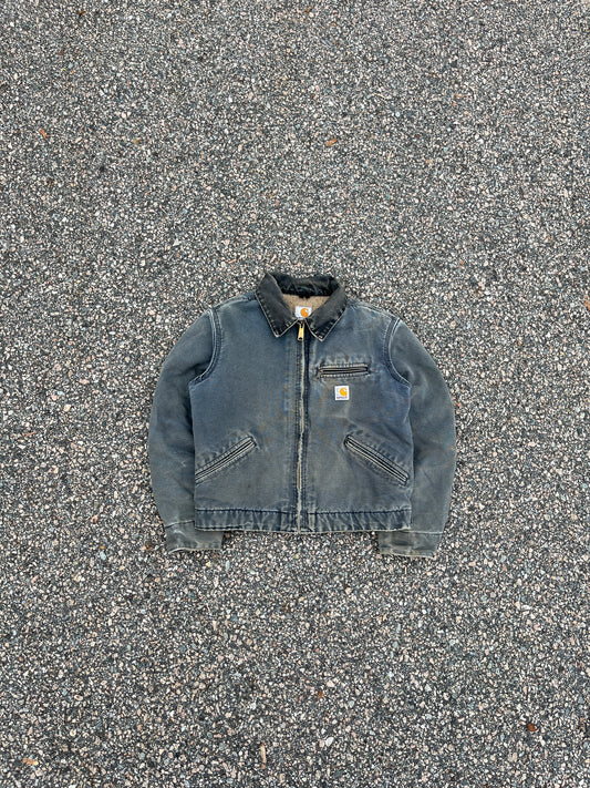 Faded Petrol Blue Carhartt Detroit Jacket - XS-S