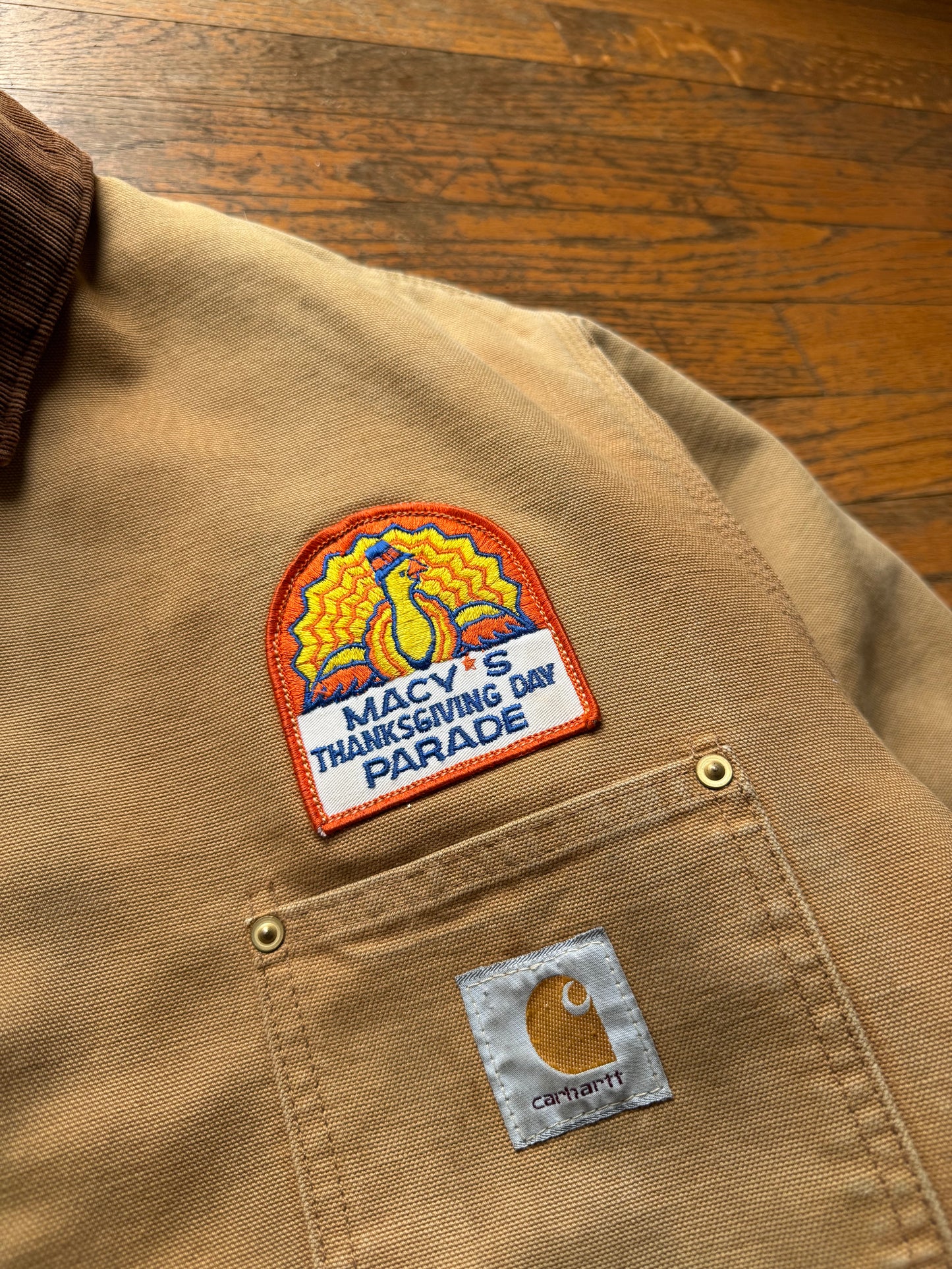 Faded Brown Carhartt “Macy’s Thanksgiving Parade” Staff Chore Jacket - Medium
