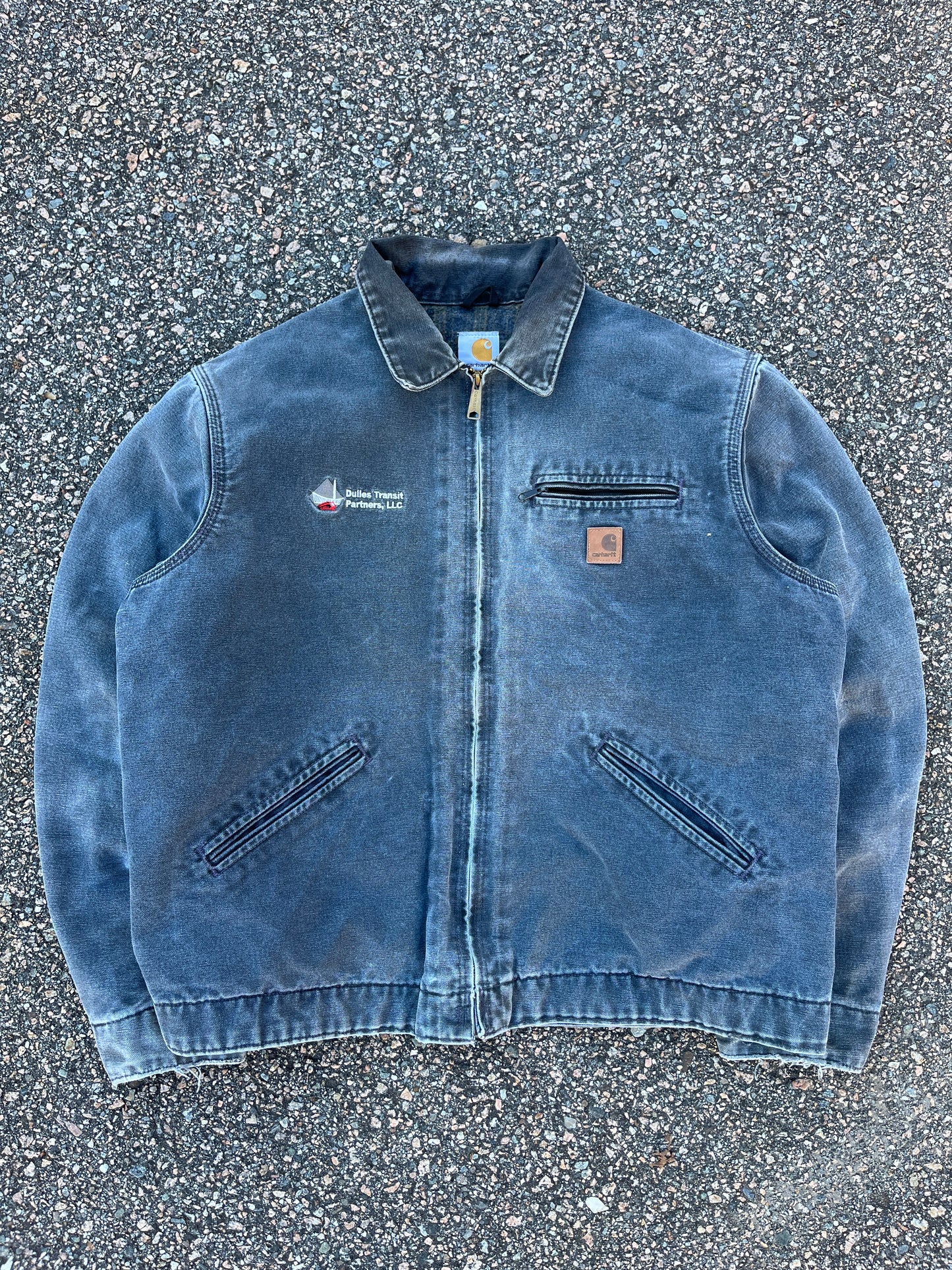 褪色汽油蓝色 Carhartt 底特律夹克 - XL