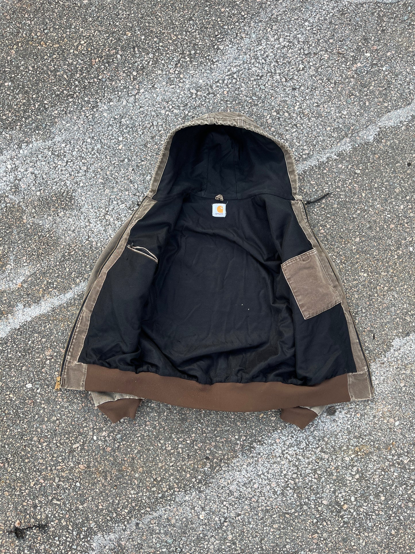 褪色栗棕色 Carhartt 运动夹克 - 中号