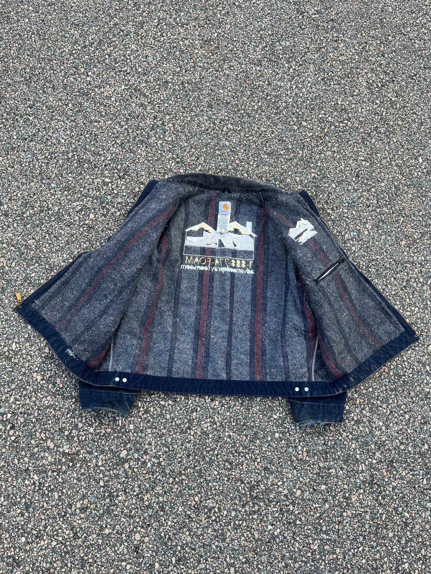 Faded Navy Blue Carhartt Detroit Jacket - Boxy 2XL