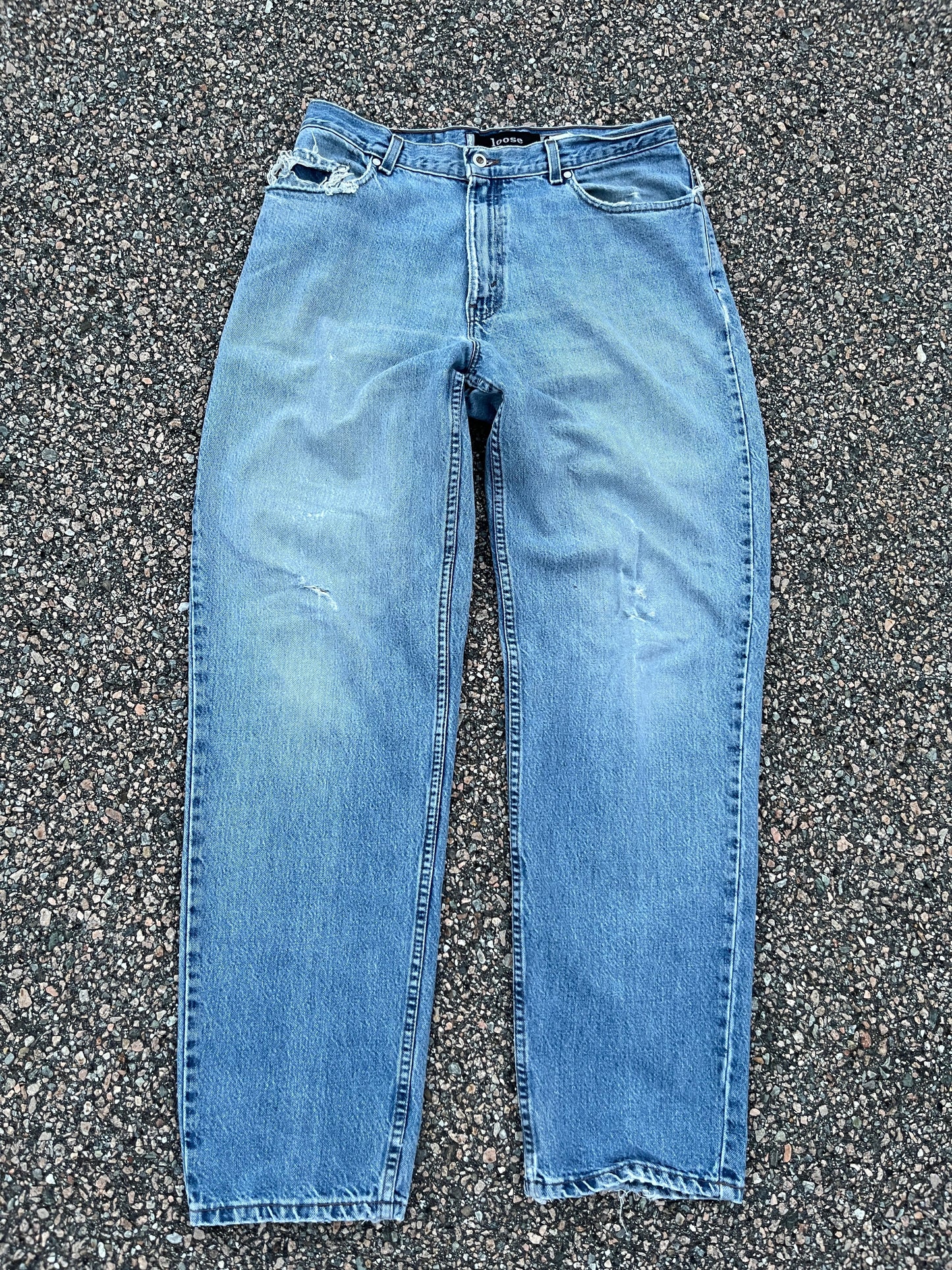 Levi's 褪色牛仔 Silvertab 宽松 501 裤子 - 34 x 34