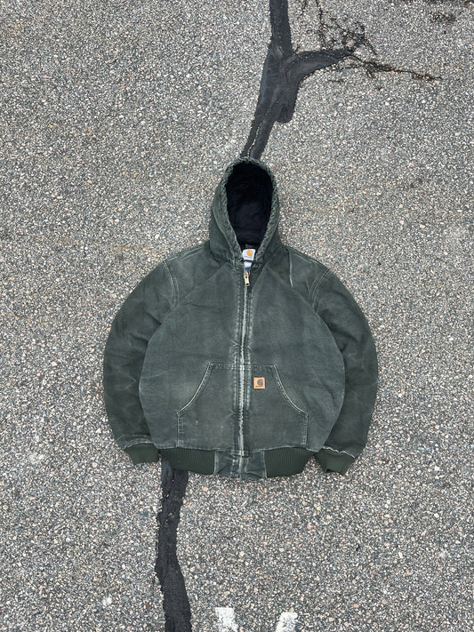 褪色橄榄绿色 Carhartt 运动夹克 - 中号