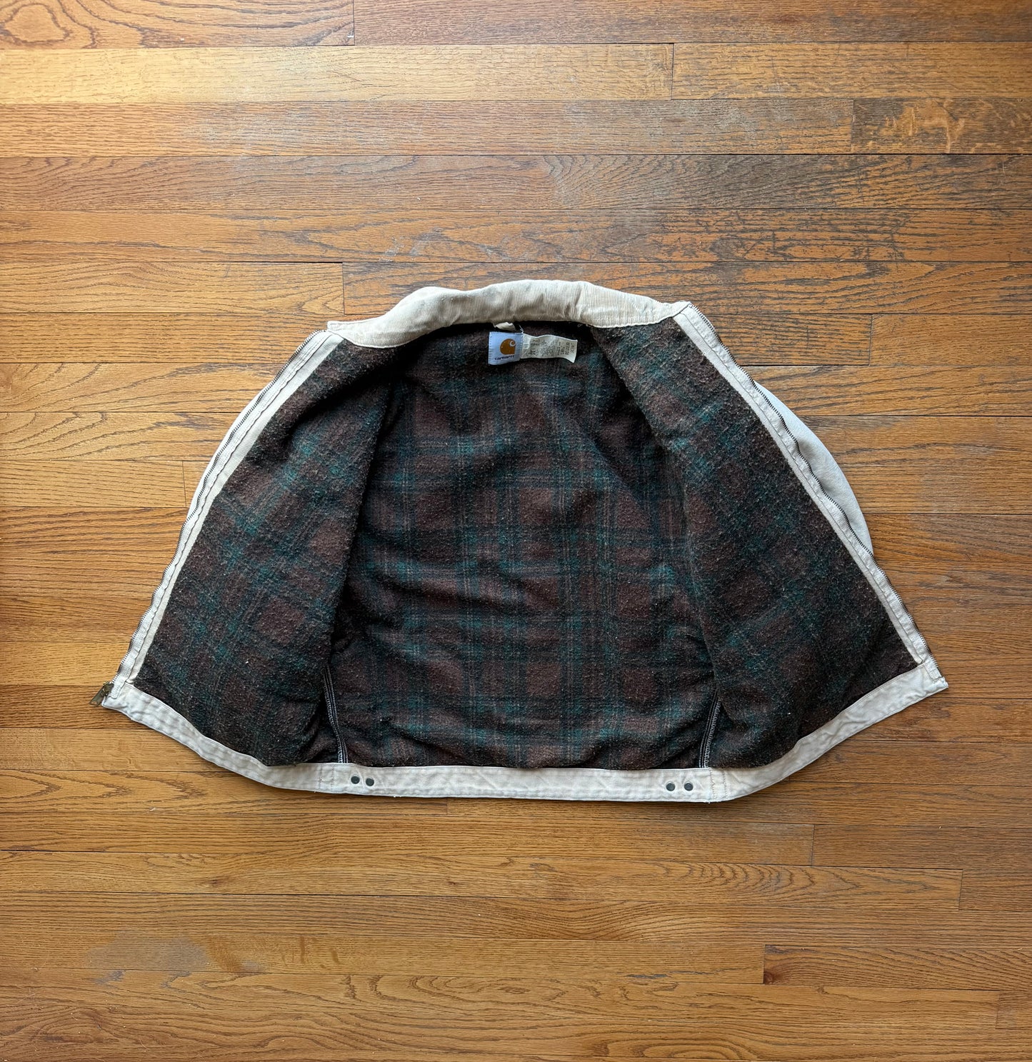 Faded Cream Carhartt Detroit Jacket - Boxy M-L