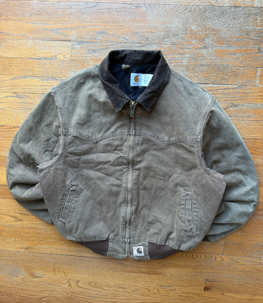 Faded Chestnut Brown Carhartt Santa Fe Jacket - Large