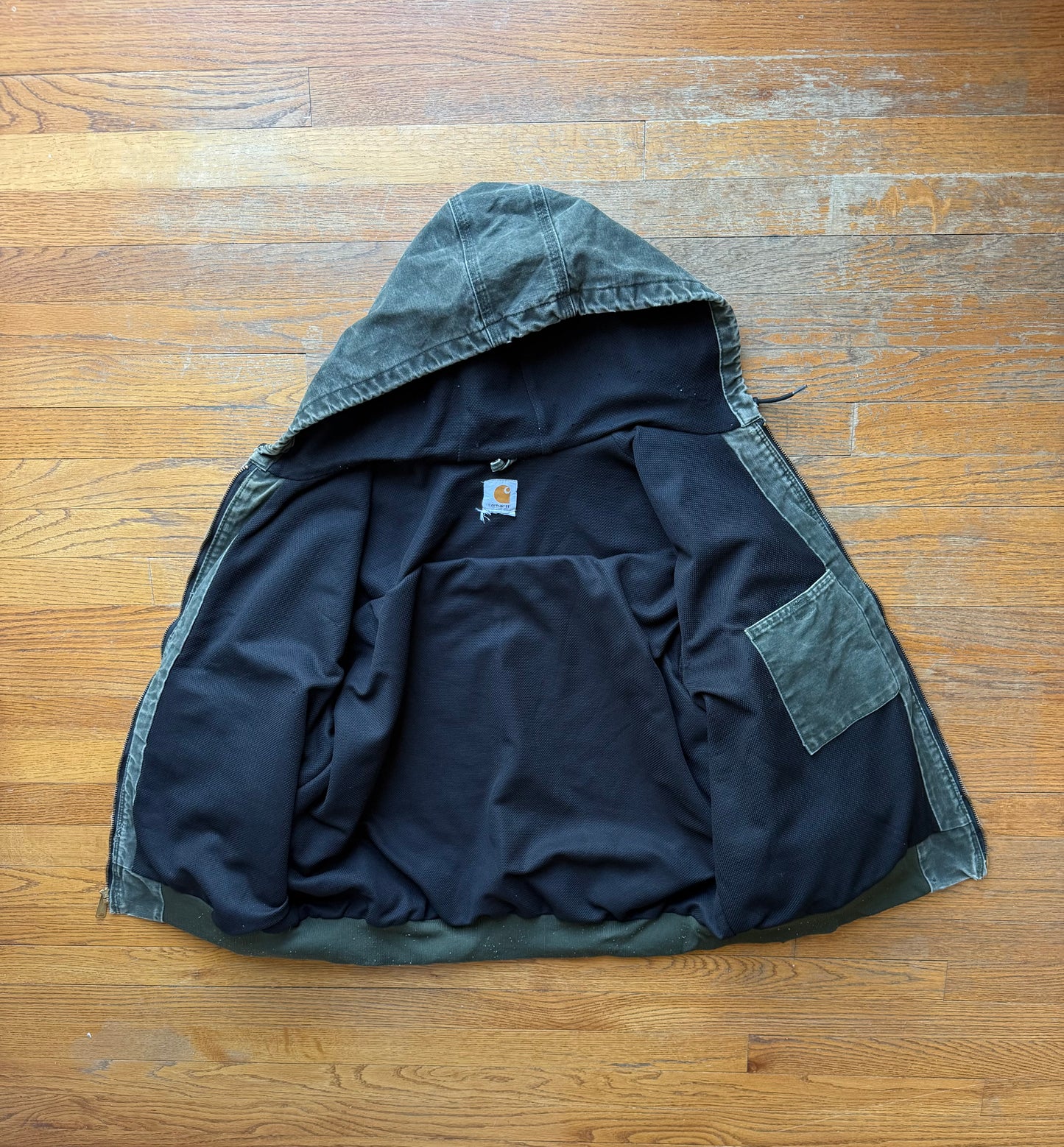 Faded Olive Green Carhartt Active Jacket - Boxy XL