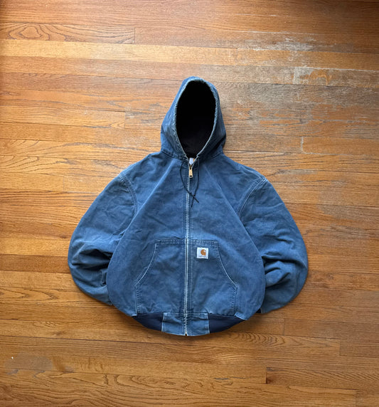 Faded Blue Carhartt Active Jacket - Medium