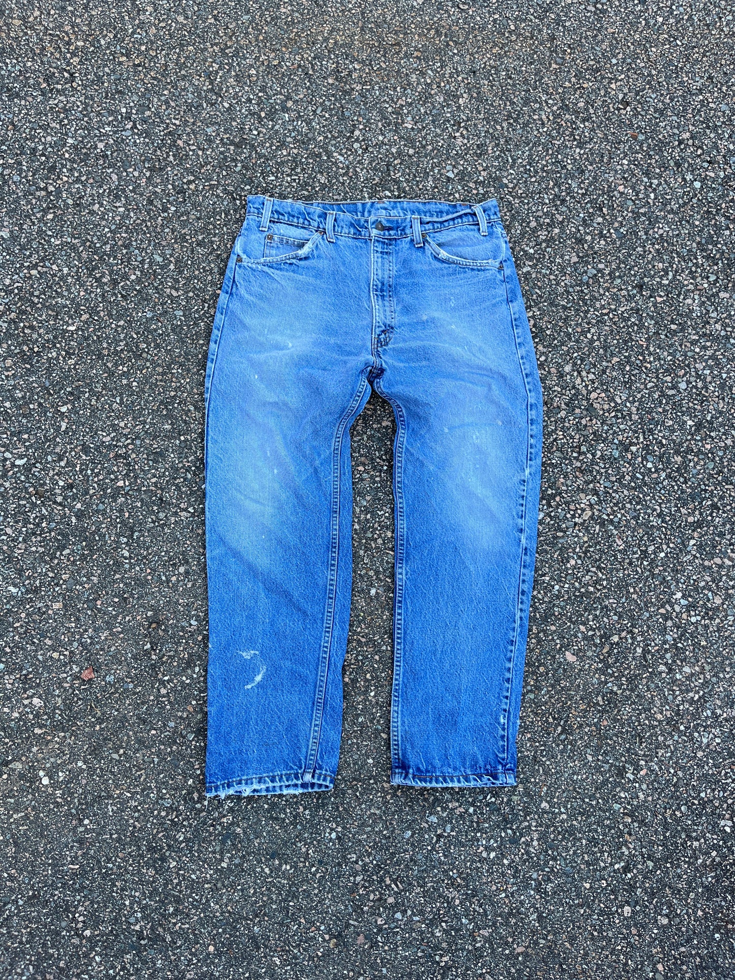 Levi's 褪色丹宁橙色标签 501 裤子 - 35 x 28.5