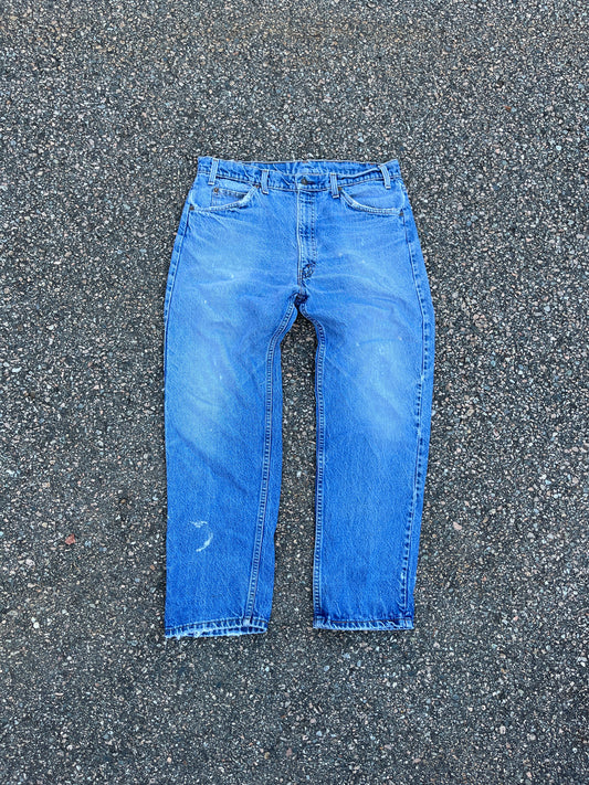 Levi's 褪色丹宁橙色标签 501 裤子 - 35 x 28.5