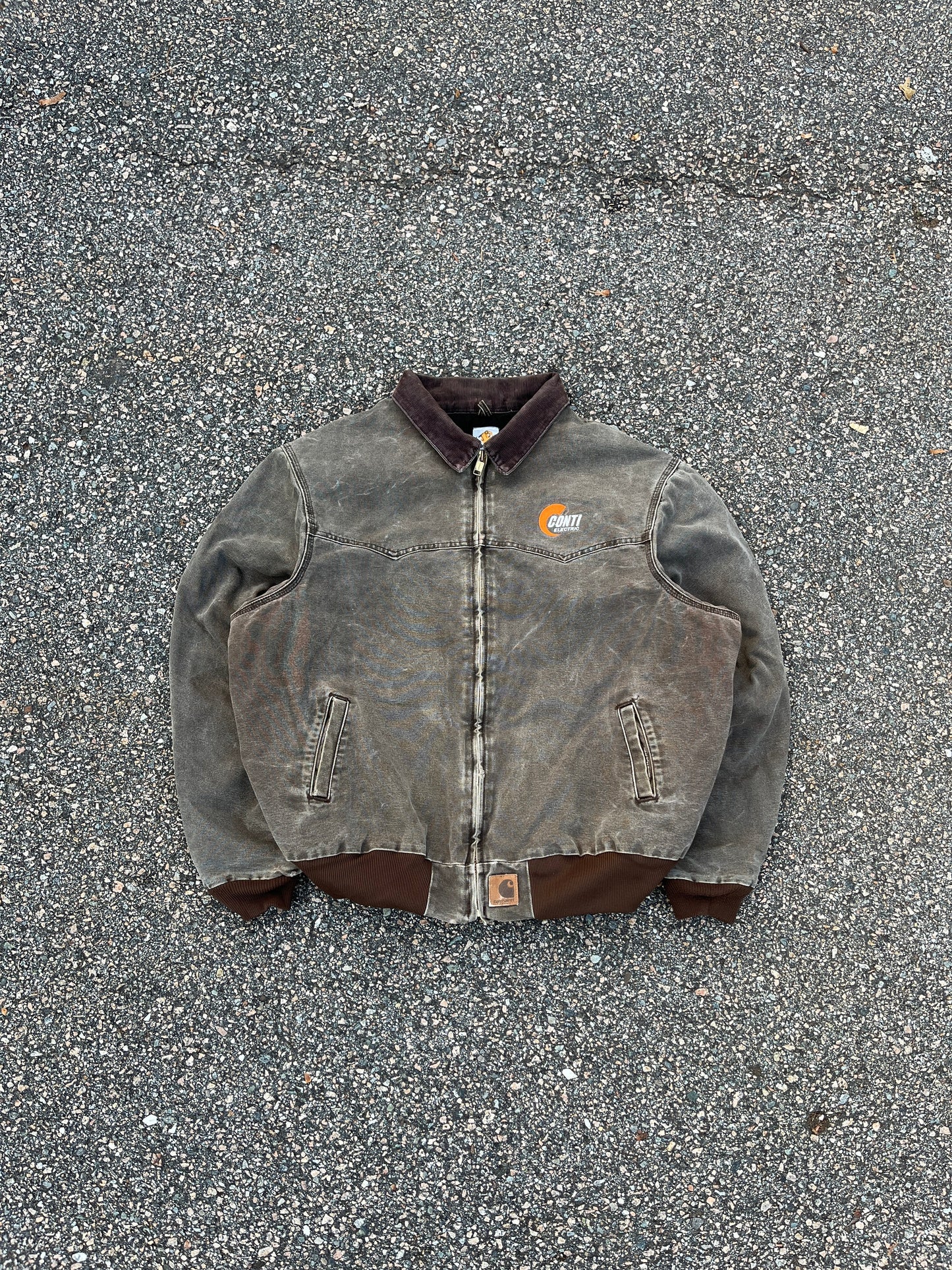 褪色栗棕色 Carhartt Santa Fe 夹克 - 宽松 XL-2XL