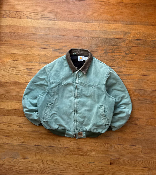 Faded Aspen Green Carhartt Santa Fe Jacket - Large