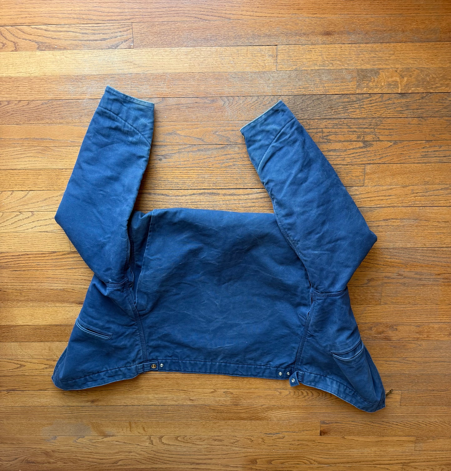 Faded Navy Blue Carhartt Detroit Jacket - Large