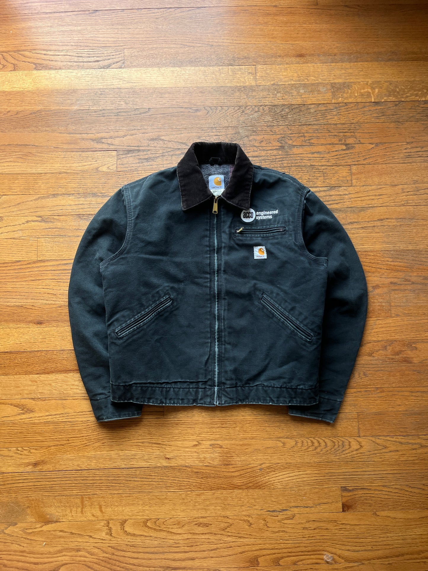 褪色黑色 Carhartt Detroit 夹克 - Boxy SM